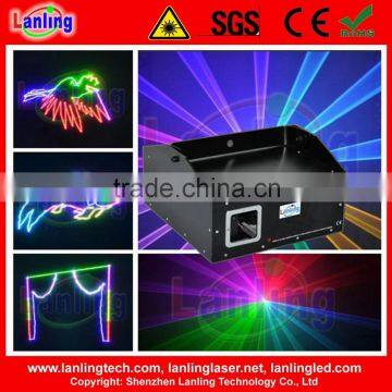 1W RGB Animation programmable laser light sound show system