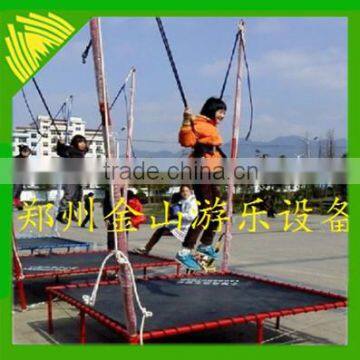 Cheap and interesting manual kids single bungee jumping trampoline for sale