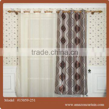 Jacquard Blackou curtain home decoration Rod Pocket Sheer Window curtain Covering