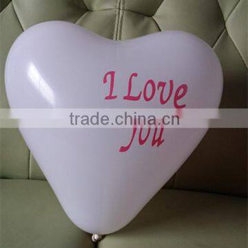 China wholesale colorful heart Latex Balloons/promotional shaped balloons