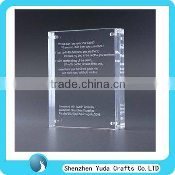 clear acrylic block plexiglass block for sage spirit display holder