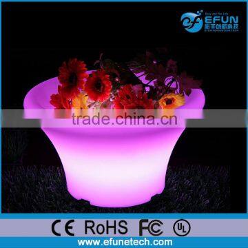 battery outdoor indoor event and party decorating rgb color changing led illuminated plastic flowerpots