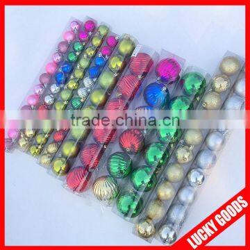 mix color and new design christmas decorative balls 2014 new arrival hanging tree ornament and accessories