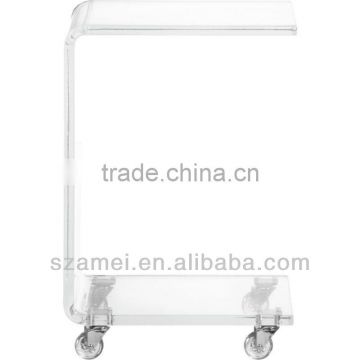 OEM useful acrylic table with wheels in furniture