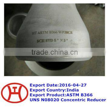 ASTM B366 UNS N08020 Concentric Reducer