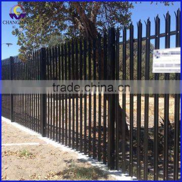 Black PVC Coated Galvanized Steel Palisade Fencing