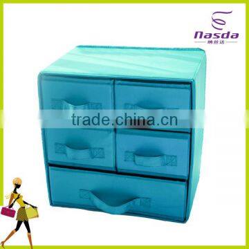 3shelf 5 drawer folding nonwoven sundries container