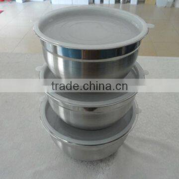 High quality stainless steel bowl with lid