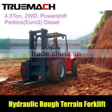 4Ton 2WD Hydraulic Rough Terrain Forklift