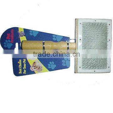 pet product wood pet brush