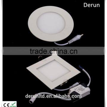 Recessed mini round square led panel light with radiator 3/4/6/9/12/15/18/24w