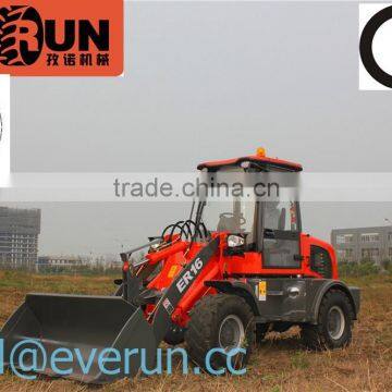 New EVERUN Brand CE/ Euro 3 Abgas Geprueft 1.6 Ton Wheel Loader Mit 0.8m3 Schaufel photo-2