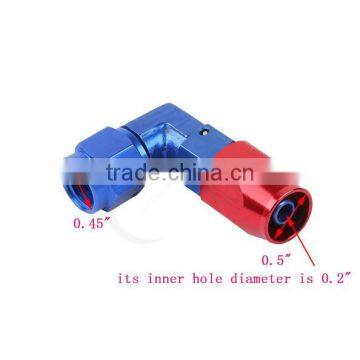 4 AN AN-4 90 Degree Enforced Aluminum Hose End Fitting Oil Fuel Adapter