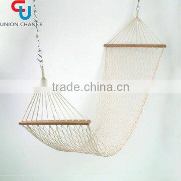 Mesh Hammock, Cotton Ropes Hammock,Hammock with Wooden Stick