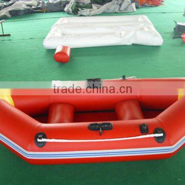 red pvc inflatable fishing boat