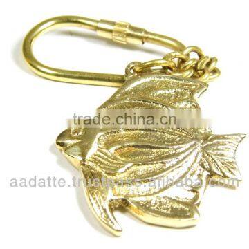 Ocean Life Solid Brass Fish Nautical Key chain