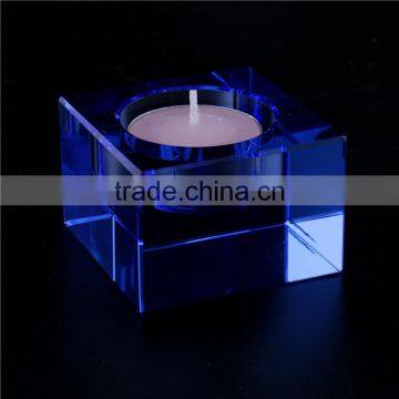 Colorful Square Crystal Glass Tealight Candle Holder Cheap photo-4