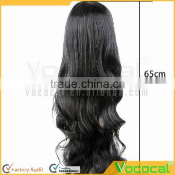 65 cm Cosplay Masquerade Party Halloween Christmas Long Wavy Hair Extensions Wig Black photo-2
