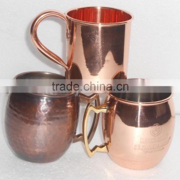 18 oz Solid Copper Moscow Mule MUG 99.9% SOLID COPPER MULE MUGS SOLID COPPER MUG