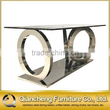 Modern Furniture Stainless Steel Legs Marble Top Dining Table Qiancheng Furniture photo-6