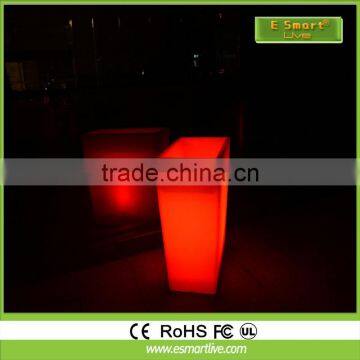 Control Lighting spiral vase / Smart phone control LED spiral furniture LED illuminated flower pot/waterproof LED