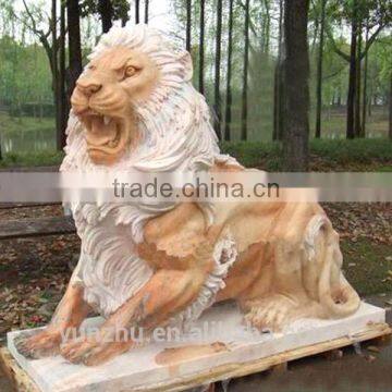 Western style marble stone lions statue