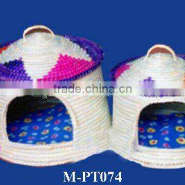 Wicker Pet House / Wicker Cat Cage / Wicker Pet Bed & Wicker Doghouse photo-4