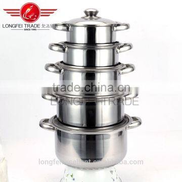 manufacturayquality first stainless steel cookware set/cooking pot