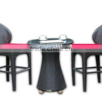 Royal All Weather 3 Pics Bar Stools Wicker/Rattan Outdoor Bar Set Furniture