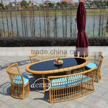 outdoor restaurant rattan furniture garden restaurant table and chairs