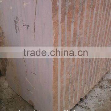 Natural cloudy rosa red marble