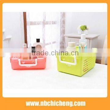 Cute Storage Basket Colors Plastic Storage Basket Smile Face Basket photo-2