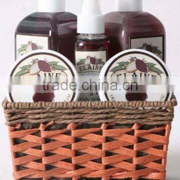 5 PCS BATH SET W/SEAGRASS BASKET