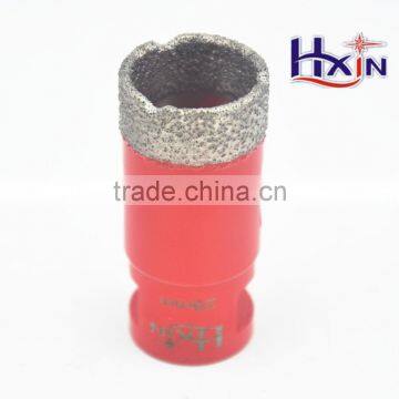 Vacuum Brazed Diamond hole saws for granite /Red color brazed Diamond drill bits