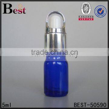 5ml Glass Cosmetic Serum Dropper Bottle Essential Oil Perfume Blue Glass Cosmetic Serum Dropper Bottle Wholesale Free Sample photo-5