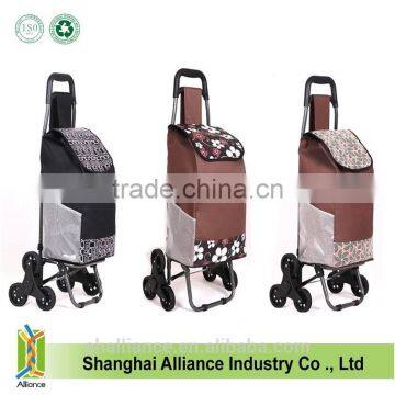 600D Polyester Shopping Trolley Bag,Foldable Shopping Cart Can Climbing Stairs