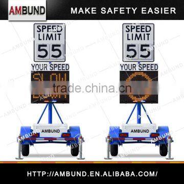 Radar Speed Trailer for Law Enforcement Traffic Flashing Radar Speed Limit LED Signs photo-2
