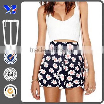 Fancy casual warm printed with flowers short pants