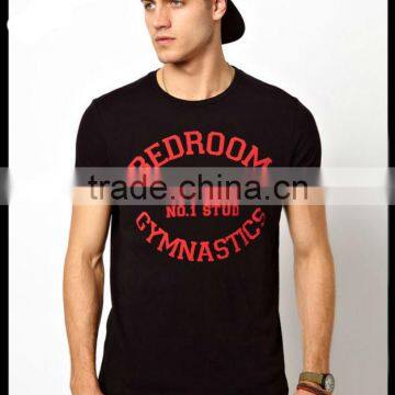 High Quality Cotton Black Tshirt Custom Printed