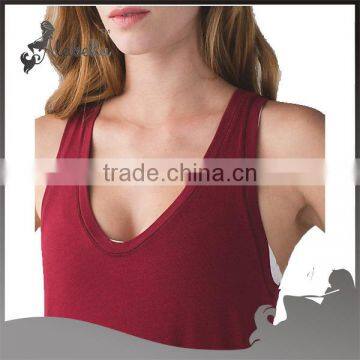 Naturally Breathable Fabric for V-neck Tank Without Shelf Bra photo-3