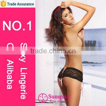 Sexy Lace and Brocade Ladies Panty Pictures of Women in Transparent Underwear photo-2