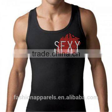 Men's 100%polyester Dry-fit Fitness Gym Vest Factory OEM photo-4