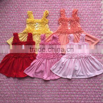 wholesale boutique fashion baby girl summer swing ruffles dress baby colorful ruffle dress baby dress