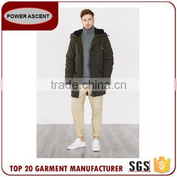 Winter Warm Men's Long Pollar Cotton Hoody Coat Padded Jacket Made In China photo-6
