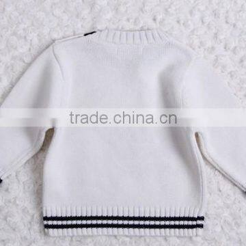 Words Embroidery Jersey Knitted Kids Pullover Sweater Crew Neck photo-4