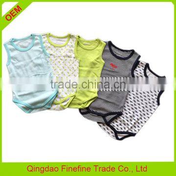 Newborn baby gift set baby wear sleeveless baby romper China