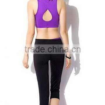 Purple Yoga Clothing Women Sports Aerobics Pant Suit photo-3