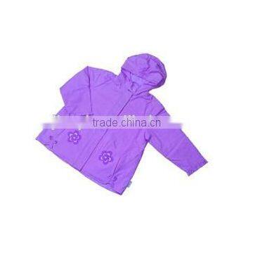 100%cotton baby hooded woven jacket coat