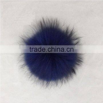 Myfur Natural Colour Real Raccoon Fur Ball Hat Custom Puff Pom Pom