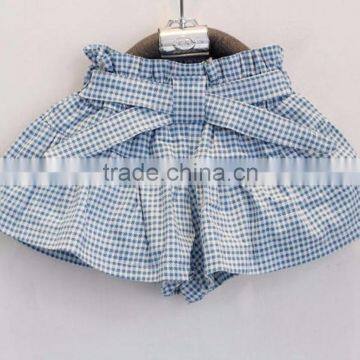 Kids Girls Cute Bow Girl Pattern Shirt Top Grid Shorts Set Clothing photo-3